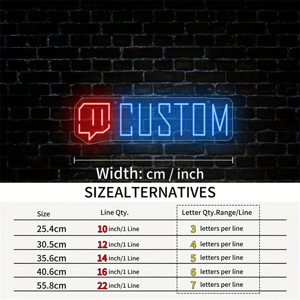 Custom LED Neon Sign  Personalized Wall Art for Gaming Room Bedroom Bar USB Powered Decorative Lighting for Weddings Halloween